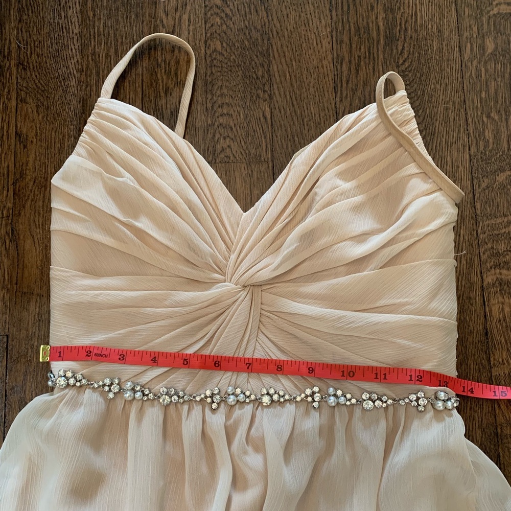 David’s Bridal Champagne Chiffon Bridesmaid Dress - Picture 6 of 7